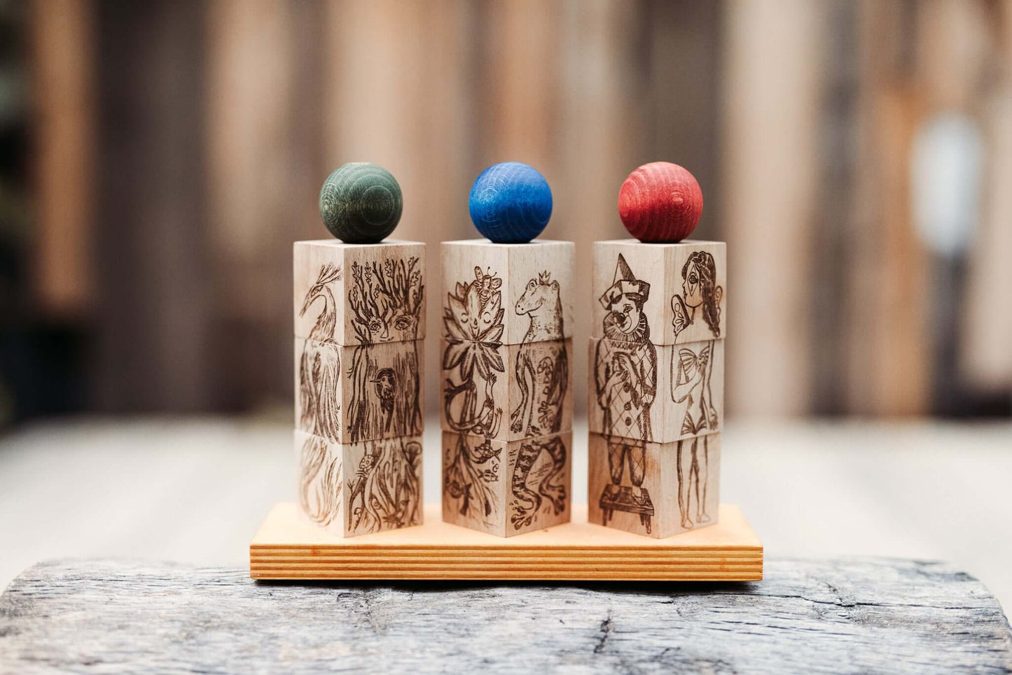 Играчка за нареждане Монтесори - Dreamland - Wooden Story