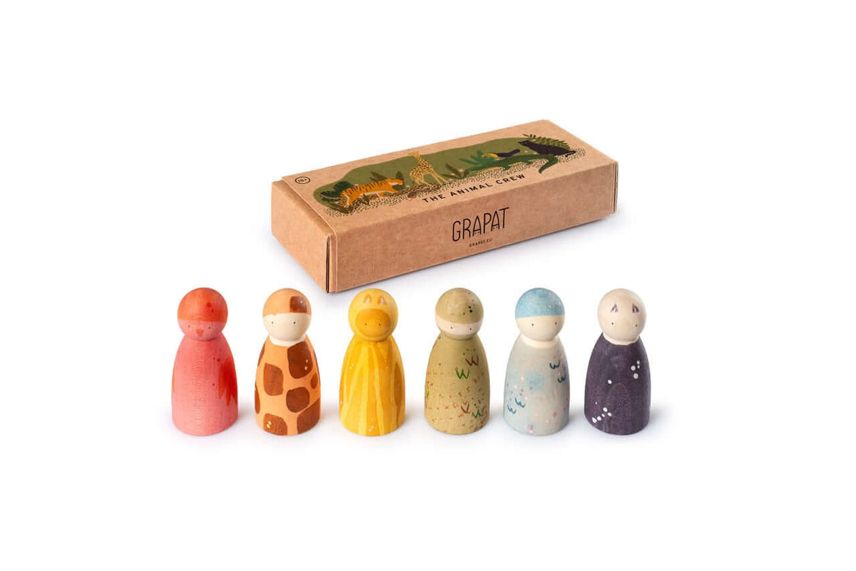 Дървена детска играчка - Комплект Любими Животни - Grapat