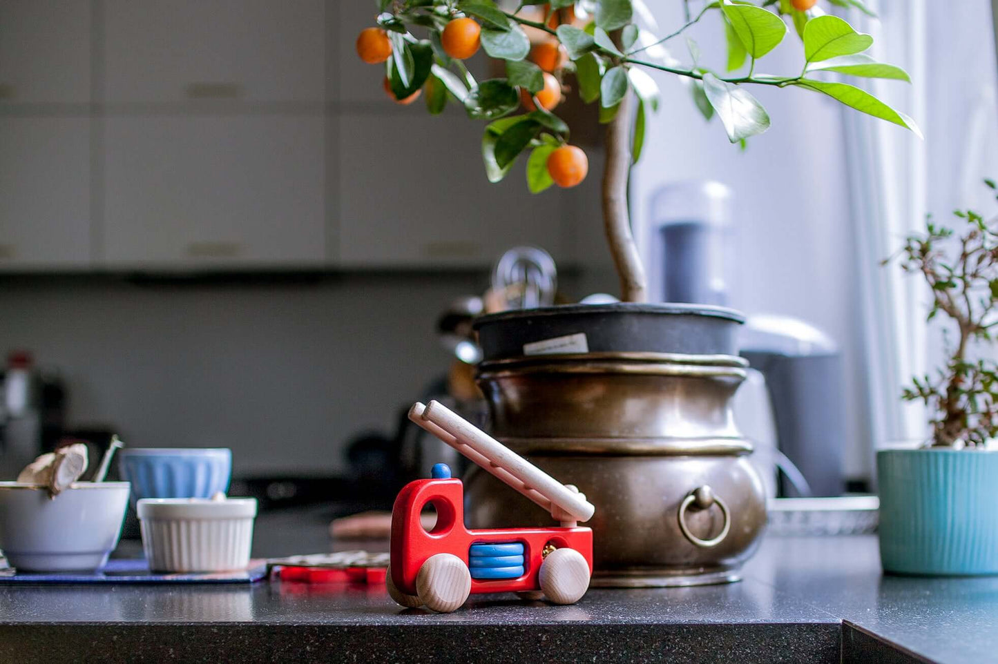 Дървена играчка Пожарна кола - BAJO