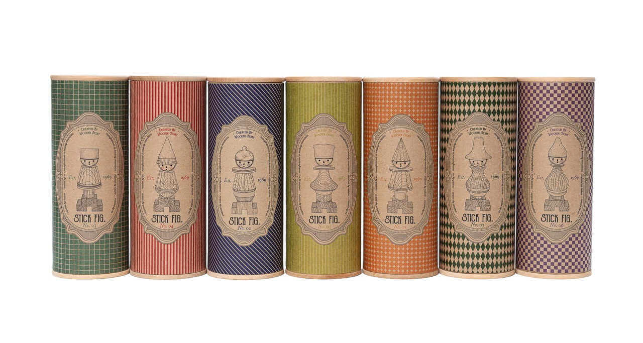 Играчка за нанизване Stick Fig No.02 Монтесори - Wooden Story