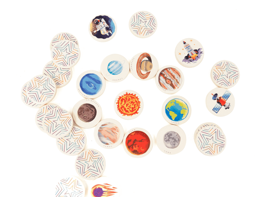 Дървена игра за запаметяване - Мемо Космос - BAJO