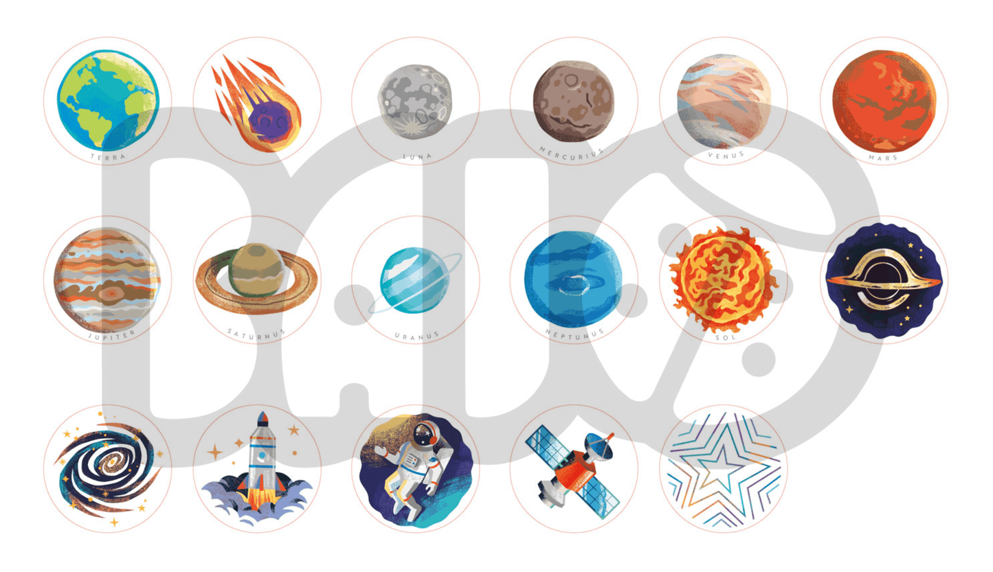 Дървена игра за запаметяване - Мемо Космос - BAJO