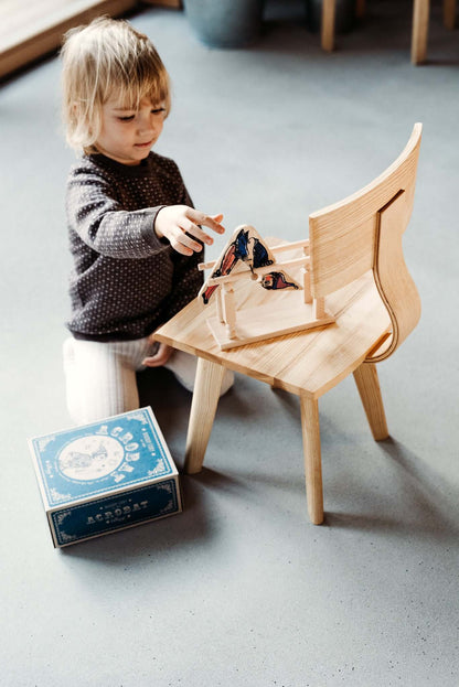 Винтидж дървена играчка Акробат момче - Acrobat Boy - Wooden Story