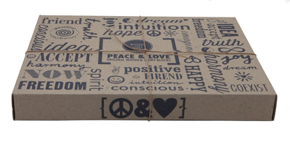 Дървени блокчета в кутия 29 бр. Peace & Love blocks - Wooden Story