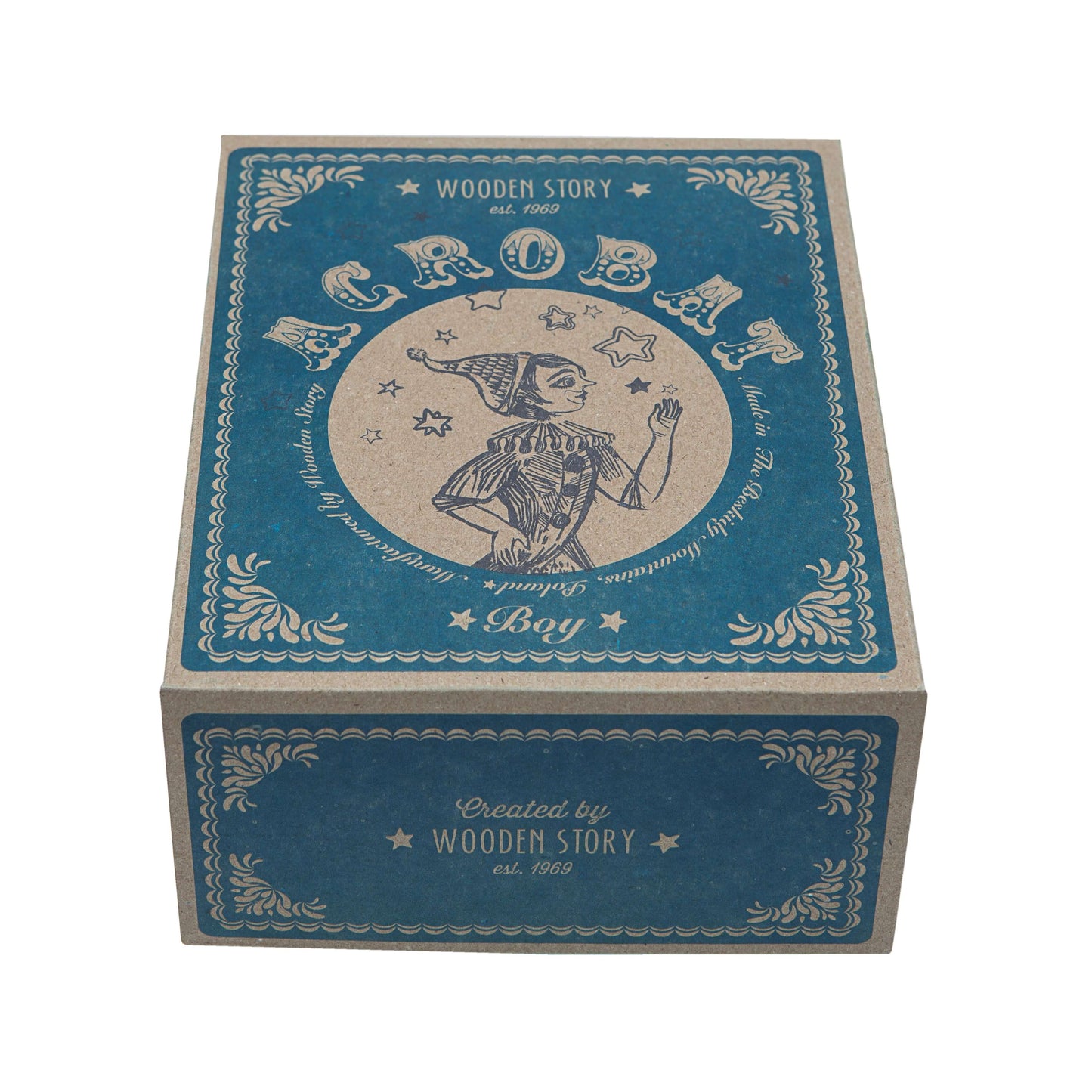 Винтидж дървена играчка Акробат момче - Acrobat Boy - Wooden Story