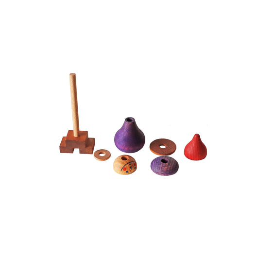 Играчка за нанизване Stick Fig No.06 Монтесори - Wooden Story