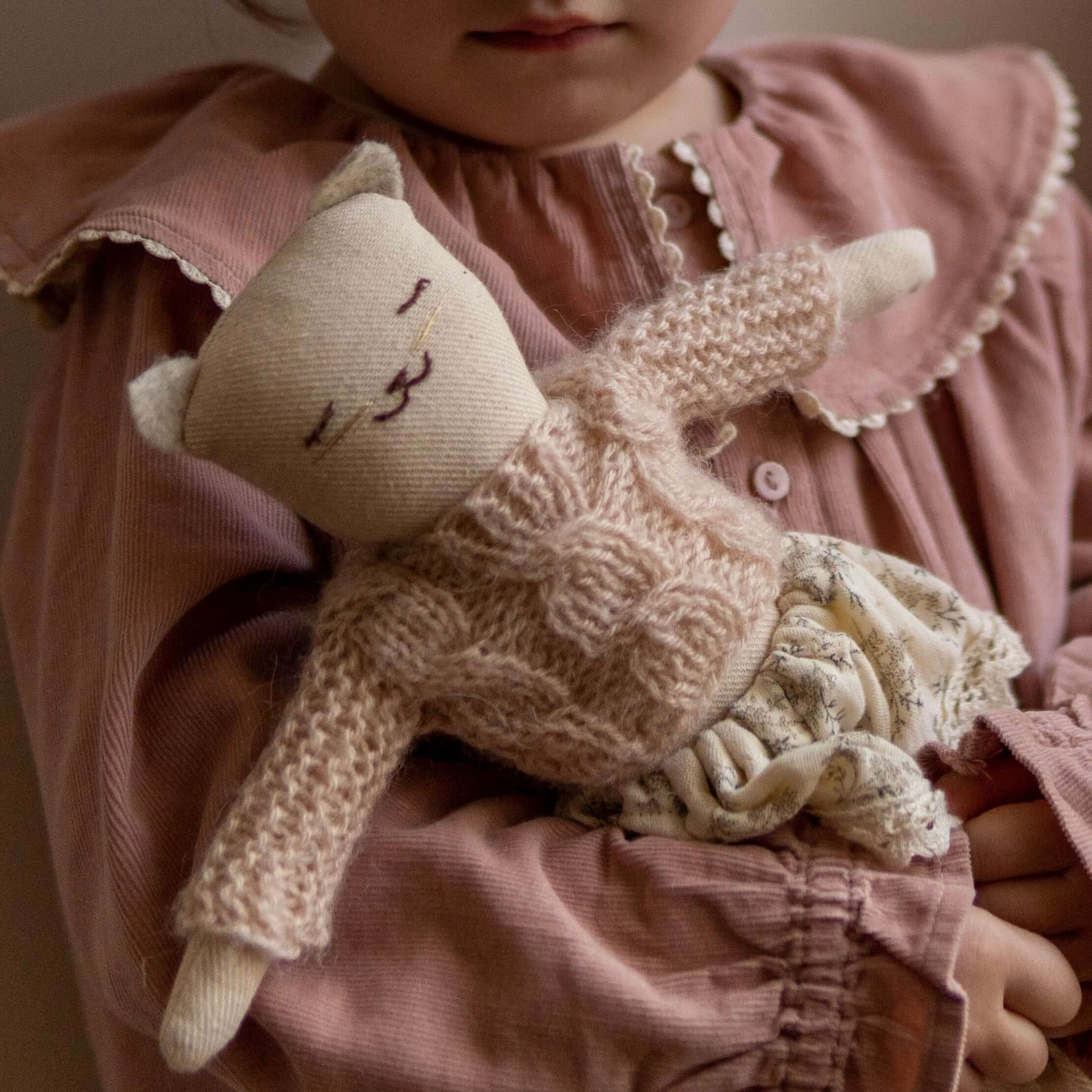 Детска ръчно изработена Мека кукла Котето Ада - Mari Dolls