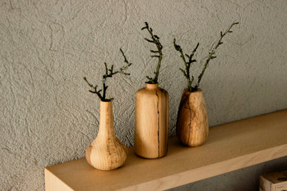 Декоративна ваза със стъклен съд - Tiny flower pot No.03 - Wooden Story