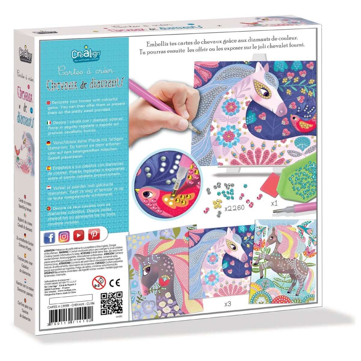 Творчески комплект за декориране “Диамантени кончета” - Créa Lign'