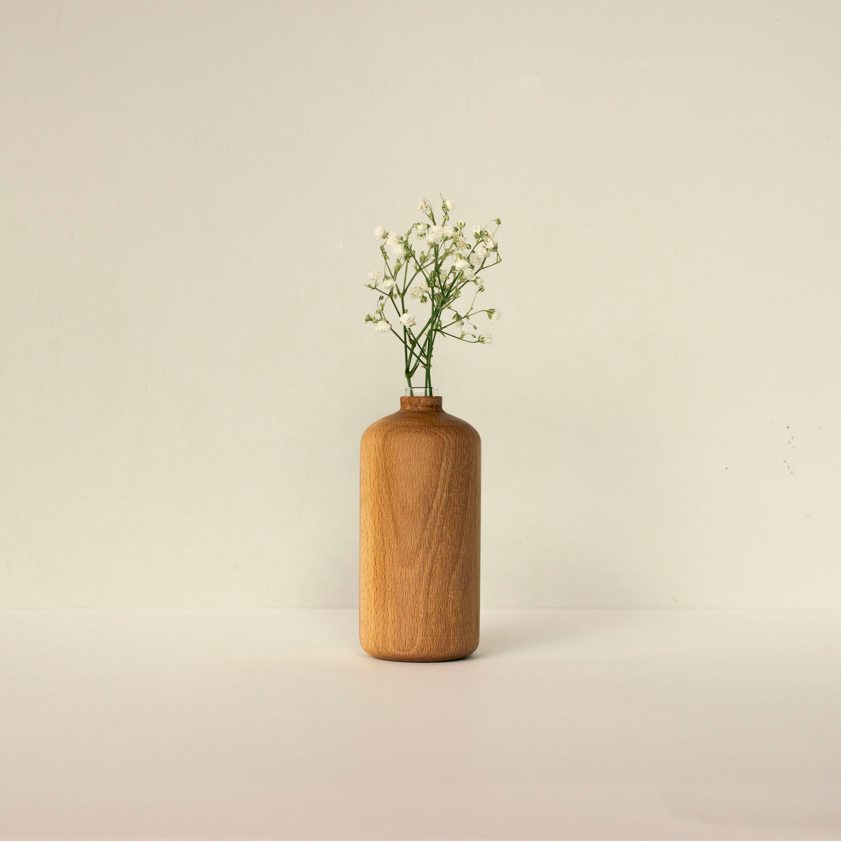 Декоративна ваза със стъклен съд - Tiny flower pot No.03 - Wooden Story