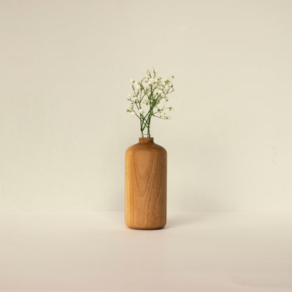 Декоративна ваза със стъклен съд - Tiny flower pot No.03 - Wooden Story
