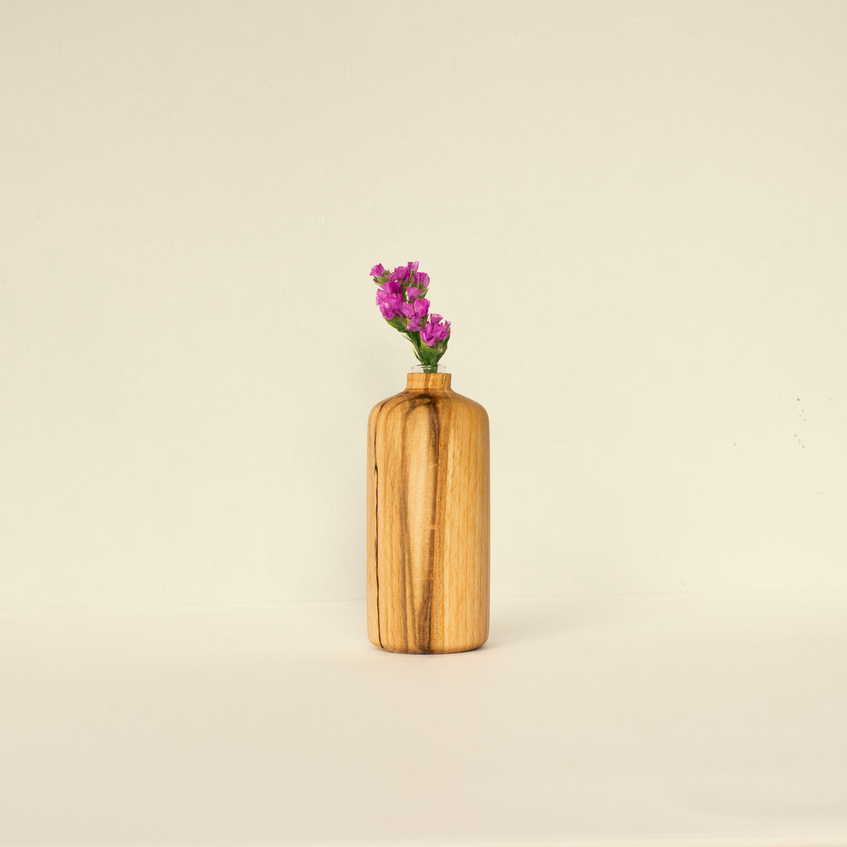 Декоративна ваза със стъклен съд - Tiny flower pot No.03 - Wooden Story