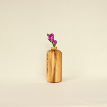Декоративна ваза със стъклен съд - Tiny flower pot No.03 - Wooden Story