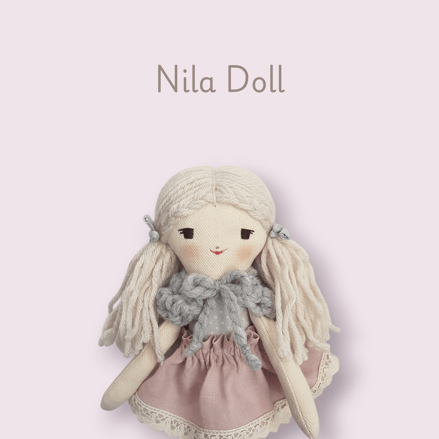Кукла Нила в ленена пола ръчна изработка - Mari Dolls