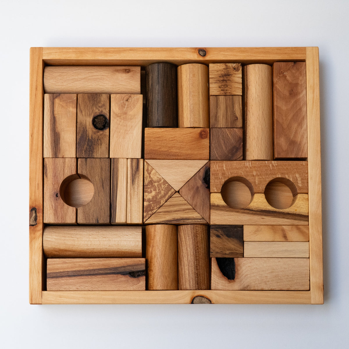 Дървени блокчета в кутия 30 бр. декор - Wooden Story