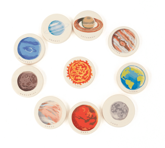 Дървена игра за запаметяване - Мемо Космос - BAJO