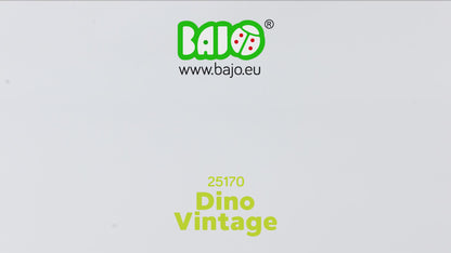 Дървена играчка Динозавър с колелца - Винтидж серия - BAJO